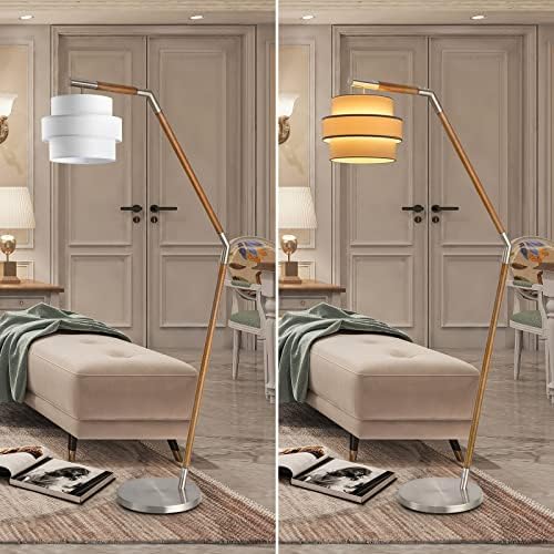 3-tier Drum Lamp Shade for Pendant Lighting Floor Lamps Replacement Shade, The Fibric Lampshade is made of TR by hand (Whtie) - Image 5