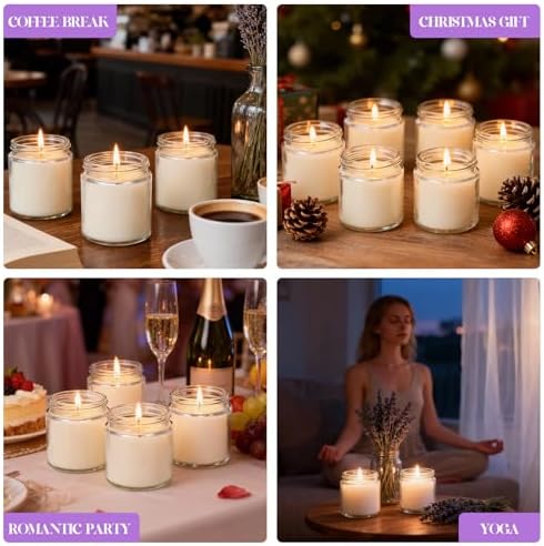 24 PCS 4oz White Soy Wax Candles, Lavender Scented Candle Gift Set, Bulk Wedding Party Favors for Birthday, Anniversary, Housewarming, Corporate Events | Relaxing Aromatherapy Home Decor. - Image 6