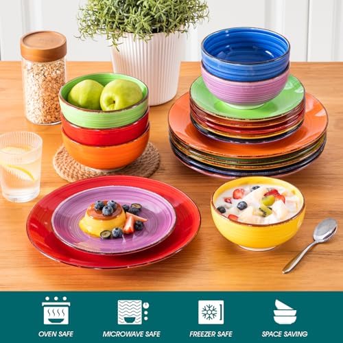 vancasso Bonita Dinnerware Set Multicolor Stoneware 18 Pieces Service for 6 - Image 4