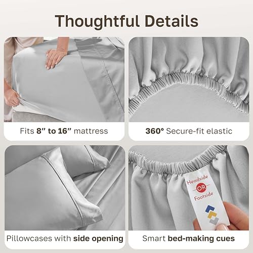 California Design Den 2-Pack 100% Cotton Sateen Full Bedsheets Set - Image 5