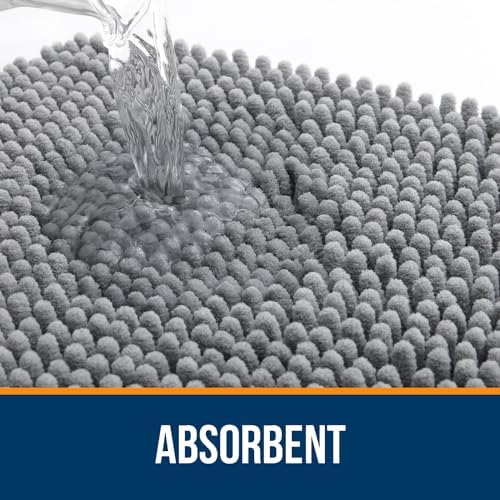 OLANLY Bathroom Rugs 32x20, Extra Soft Absorbent Chenille Bath Rugs - Image 4