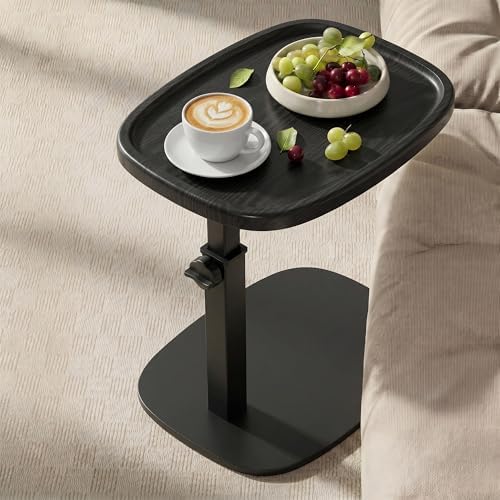 VASAGLE C Side Table Adjustable Height, Couch Sofa End Table, TV Tray by VASAGLEbySONGMICSHOME