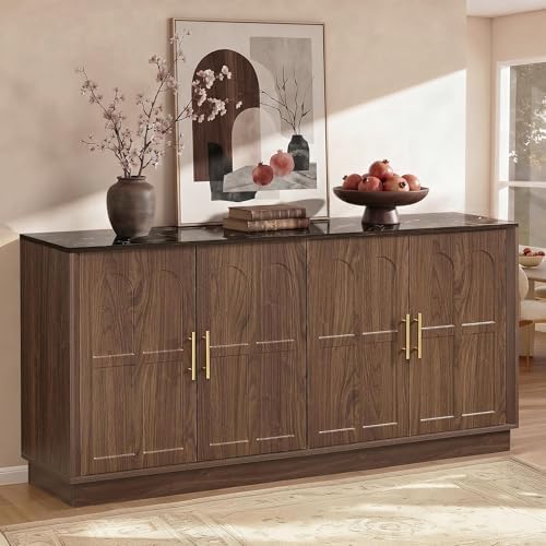 66.5" Sideboard Buffet Cabinet with Storage, Modern Credenza - Image 2