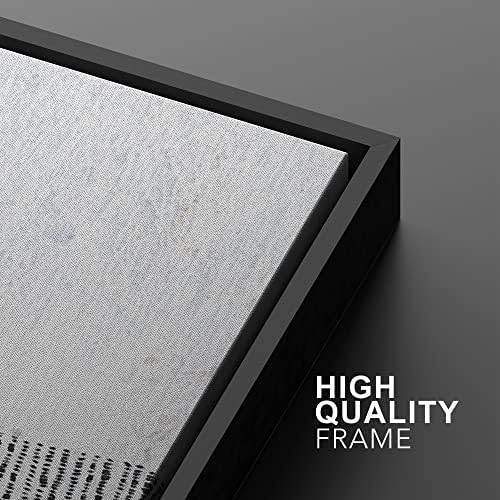 SIGNWIN Framed Canvas Print Wall Art Set Grunge Black & Brown Landscape Abstract Geometric Digital Art Minimalism Modern Art Decorative Boho for Living Room, Bedroom, Office - 16"" x24 x2 Black - Image 4