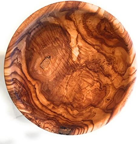12" Artisan Olive Wood Serving Bowl/Centerpiece Rare Decorative Wooden Bowl for Fruit, Salad, Snacks, Chips. Popcorn. In Small 6", Med 7", Lg 8", XL 11", XXL 12". (XXL 12 inch) - Image 2