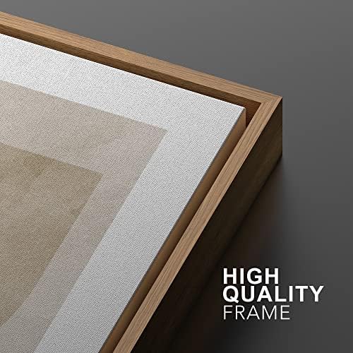 SIGNWIN Framed Canvas Print Wall Art Set Forest Flower Pastel Watercolor Polygons Abstract Nature Illustrations Modern Art Decorative Contemporary for Living Room, Bedroom, Office - 16""x24""x2 Natural - Image 4