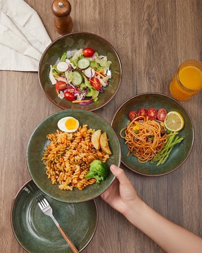 Pokini Stoneware Dinnerware Sets for 4, 16pcs Plates and Bowls Sets Dishes - Image 3