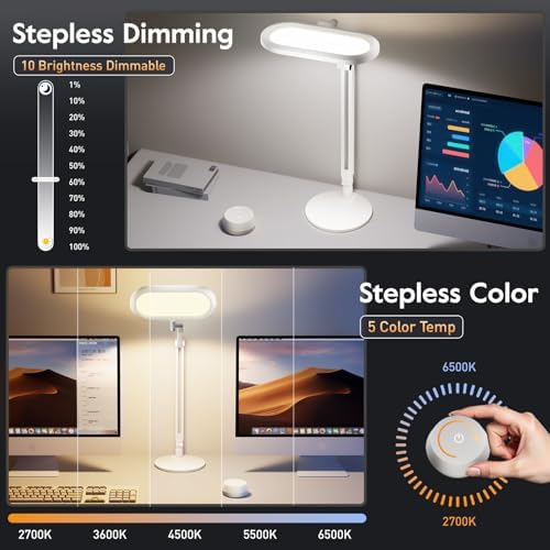 LitONES Premium LED Desk Lamp, Dual-Sided Soft Lighting with Knob Remote - Image 3