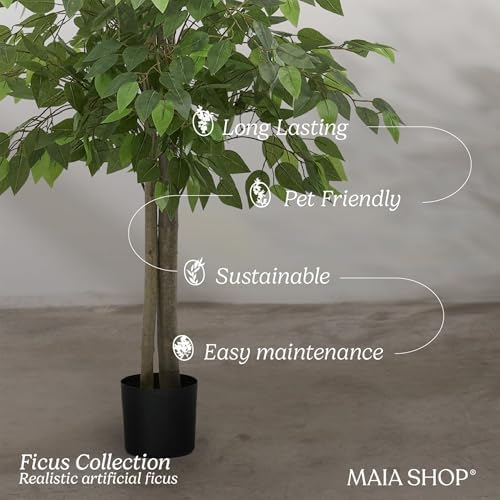 Maia Shop - Artificial Ficus Tree - 5 ft Indoor Plant - Image 5