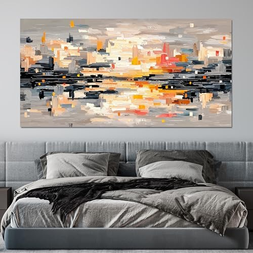 Abstract Wall Art Decor Large Wall Art for Living Room Abstract Canvas Art Wall Decor Modern Colorful Wall Art Prints Canvas Wall Art Pictures Artwork for Walls Bedroom Office Decor 29" X 58" - Image 2