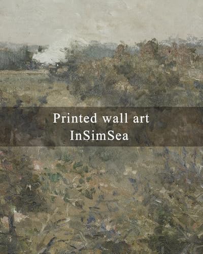 InSimSea Framed Canvas Wall Art, Vintage Landscape Painting, Rustic Nature Scenery Decor for Living Room Shelf Hallway,10x8in, Neutral Tones - Image 7
