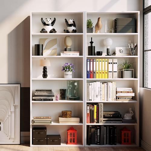 IRONCK Bookshelves and Bookcases Floor Standing 6 Tiers Display Storage Shelves 70 in Tall Bookcase Home Decor Furniture for Home Office, Living Room, Bed Room - Image 2