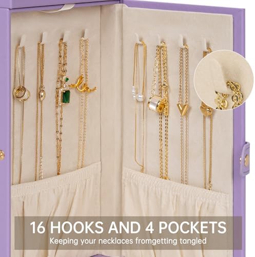 AKOZLIN 6-Tier Jewelry Box Organizer 5 Drawers Storage Medium Violet - Image 4