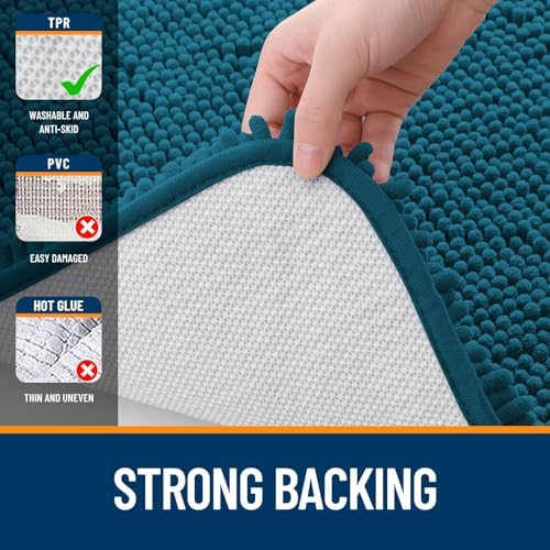 OLANLY Large Bathroom Rugs 40x32, Extra Soft Absorbent Chenille Bath Rugs - Image 6