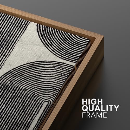 SIGNWIN Framed Wall Art Print Set Black and White Geometric Line Abstract Photography Modern Art Rustic Relax/Calm Multicolor for Living Room, Bedroom, Office - 16"" x24 x2 NATURAL - Image 5