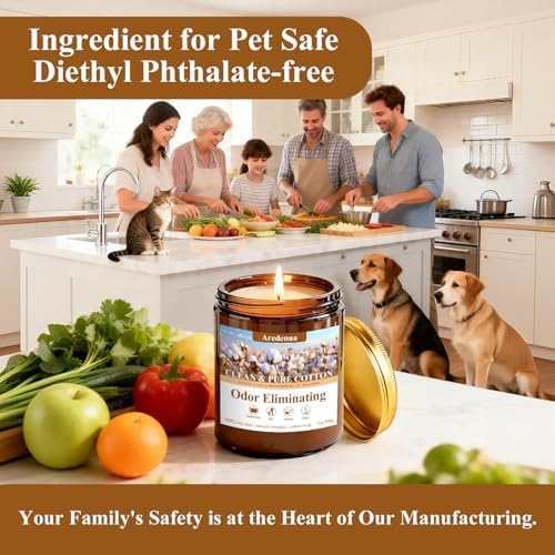 Clean Cotton Odor Eliminating Candles, 7 oz Soy Scented Candle - Image 3