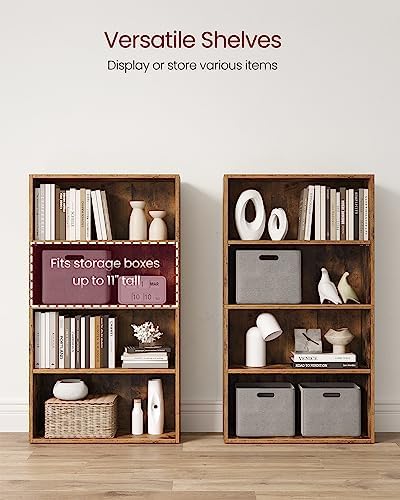 VASAGLE 4-Tier Bookshelf, Storage Organizer, 23.6 x 9.5 x 42.4 Inches - Image 5