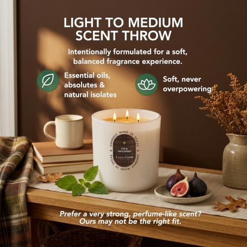 Fig & Patchouli Beeswax Candle, Green Fig & Earthy Patchouli, 90+ Hr Burn - Image 5