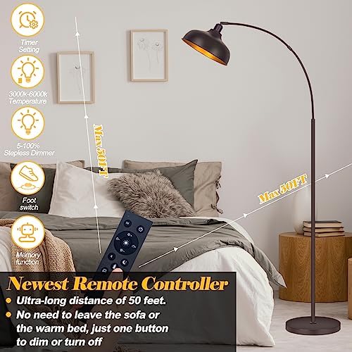 Arc Floor Lamps Bronze, Standing Lamps for Living Room Reading Lamps 70” - Image 2