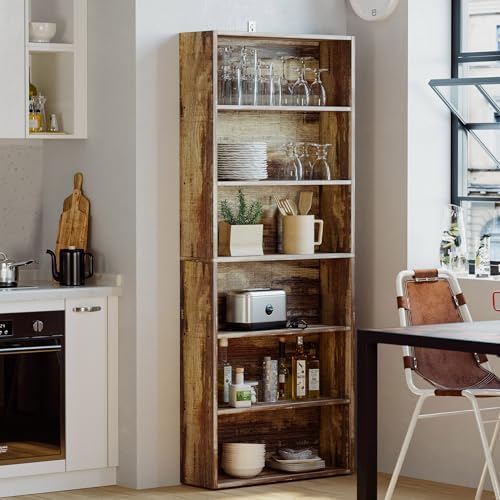 IRONCK Bookshelves and Bookcases Floor Standing 6 Tiers Display Storage Shelves 70 in Tall Bookcase Home Decor Furniture for Home Office, Living Room, Bed Room - Image 5