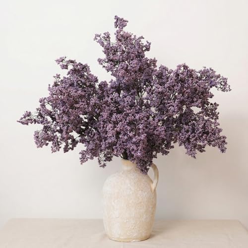 3 Pcs Artificial Berry Stem Spring Faux Flowers,35" Stems Fake Dried Berries, Faux Berry Picks for Vase,Wabi-Sabi Floral Decor for Home, Wedding,Table Centerpiece,Fall,Boho Decor (Purple) by Unknown