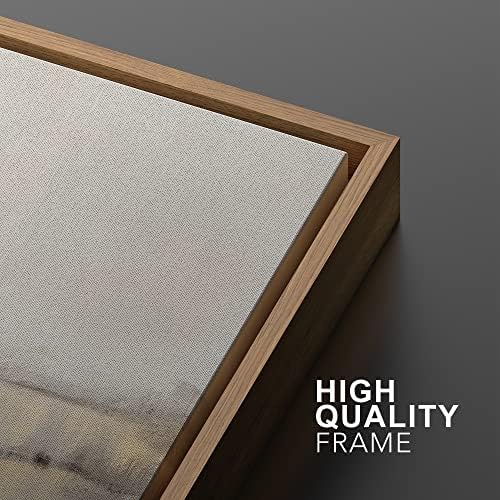 SIGNWIN Framed Canvas Print Wall Art Set Grunge Duotone Tan Landscape Abstract Shapes Illustration Modern Art Decorative Nordic Chic Relax/Zen for Living Room, Bedroom, Office - 16"" x24 x2 Natural - Image 4