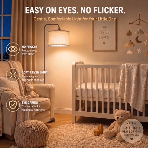 TJOY Floor Lamp,Black Brown Floor Lamp for Living Room with 3 CCT Bulb - Image 7