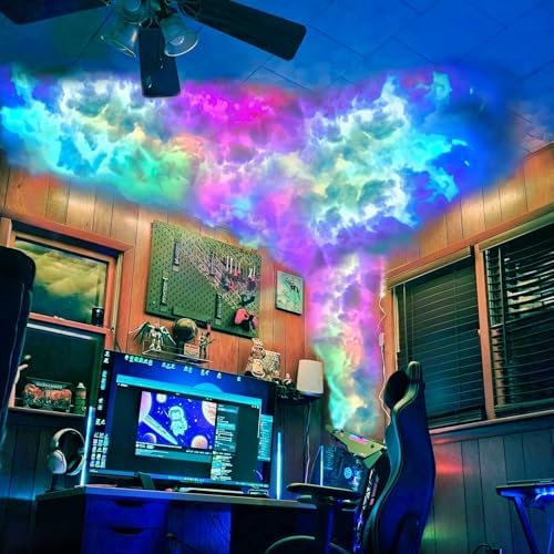 Cloud LED Lights for Ceiling. 3D Thunder Clouds RGB Light with Music Sync by Paige%27s+Warehouse