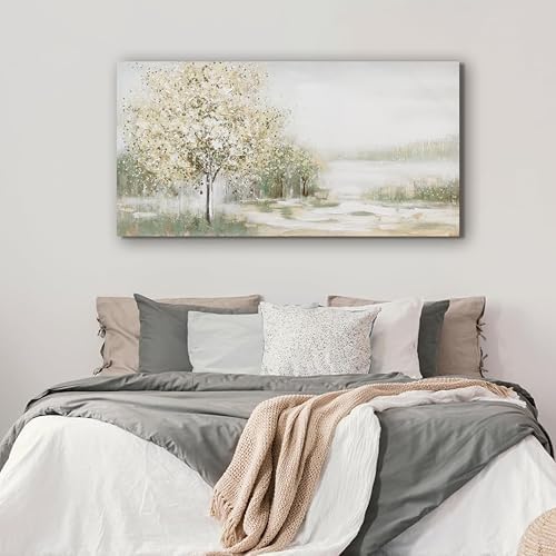 Green Wall Art Canvas Wall Art Decor Spring Scene Nature Landscape Wall Painting Decorations Artwork Wall Art Prints Pictures For Room Living Room Bedroom Office Decor 20x40 Inch - Image 6