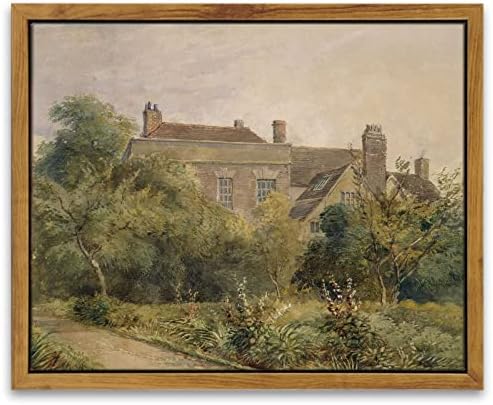 InSimSea Framed Canvas Wall Art Vintage Decor, Home Decor Classical Scenery Watercolor Painting Canvas Prints Wall Decorations for Living Room Home Farmhouse Bathroom Decor, 8"x10" by InSimSeaArt