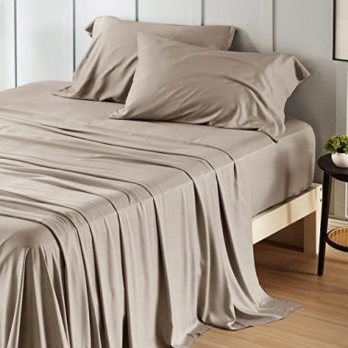 Bedsure PureWoven 100% Rayon Derived from Bamboo, King Size Sheets Set by BEDSURE