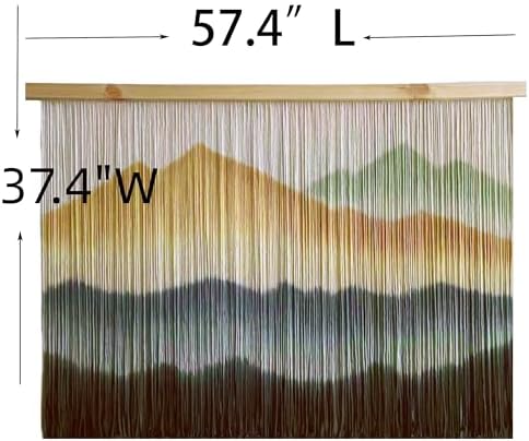 laddawan Extra Large Macrame Wall Hanging Dip-Dyed Tapestry Modern Wooden Home Wall Art For Living room Boho Handmade Wall Decor For Bedroom (Coffee) - Image 7