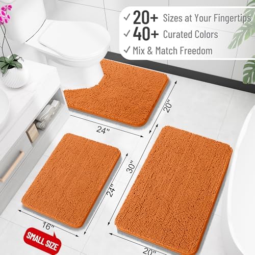 OLANLY Toilet Rugs U-Shaped 24x20, Soft Absorbent Chenille Contour Rugs - Image 2