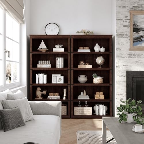 GarveeHome 5 Tier Farmhouse Bookcase, 67.4" Tall Book Shelf with Storage - Image 3