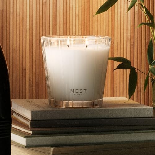 NEST New York Scented 3-Wick Candle, Bamboo - 21.2 oz - Up to 100-Hour Burn Time - Reusable Glass Vessel - Image 3