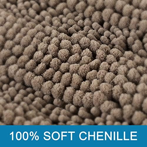 H.VERSAILTEX Bathroom Rugs Bath Mat Runner Rug Non Slip Kitchen Rug Extra Long Bath Rug Runners Oversized 59" x 20" Absorbent Washable Dry Fast Plush Area Rug for Bathroom/Bedroom - Taupe Brown - Image 3