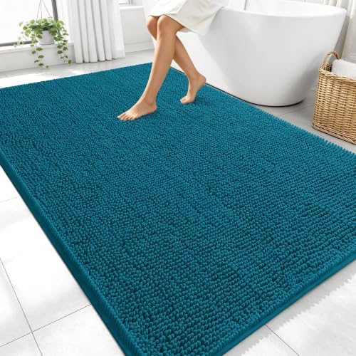 OLANLY Large Bathroom Rugs 70x46, Extra Soft Absorbent Chenille Bath Rugs by OLANLY