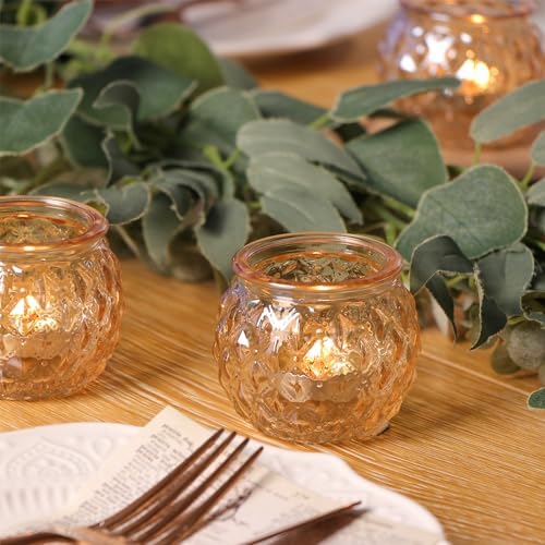 DARJEN 48 Pcs Gold Votive Candle Holders Round Glss Candle Holders Bulk - Image 4