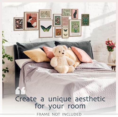 97 Decor Eclectic Wall Decor - Vintage Boho Wall Art Prints, Retro Maximalist Aesthetic Pictures, Gallery Prints Funky Eclectic Posters for Bedroom Home Dorm Decorations (Unframed) - Image 3