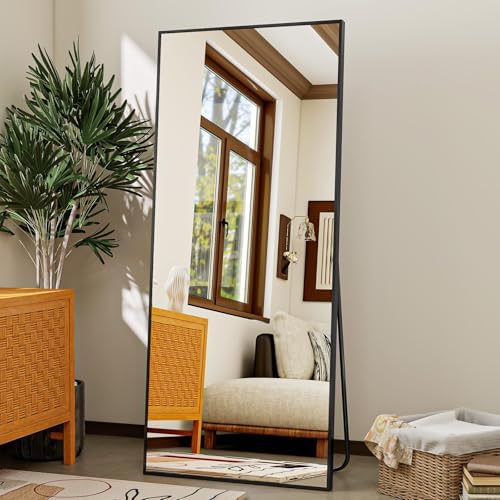 VooBang Mirror Full Length - 21" x 57" Floor Mirror with Stand Black - Image 2