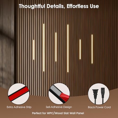 5CCT Slat Wall Lights for Wood Panels-6PCS Recessed LED Lighting - Image 7