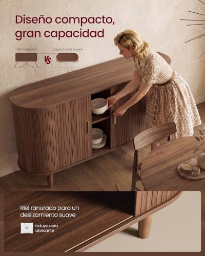 VASAGLE Storage Cabinet, Sideboard with Adjustable Shelves - Image 5