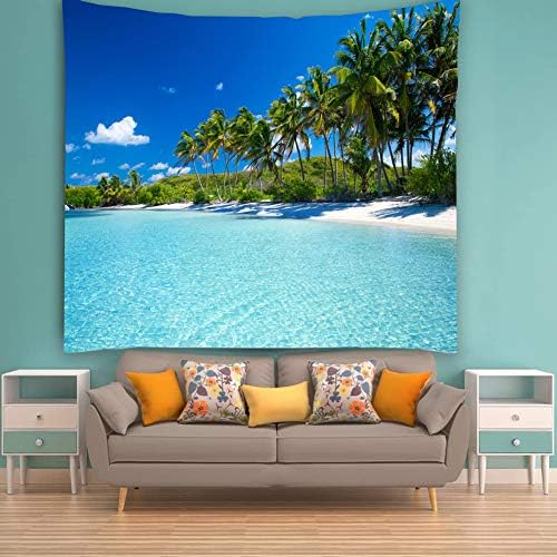 Huge Wall Art Ooutdoor Tapestry W140"xL90", Tropical Beach Decor for Home - Image 3