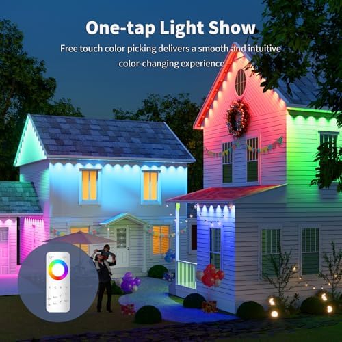 Permanent Outdoor Lights RGB 100FT/50LEDs Eaves String - Image 5