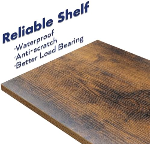 NUMENN Narrow Bookshelf, 5 Tier Freestanding Shelving Unit, Vintage - Image 6