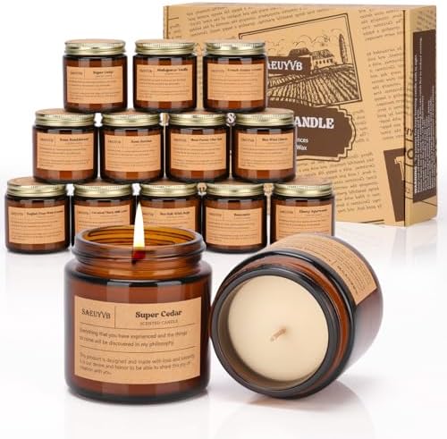 SAEUYVB 12 Pack Scented Candles Gift Set,Natural Soy Aromatherapy Candle by SAEUYVB
