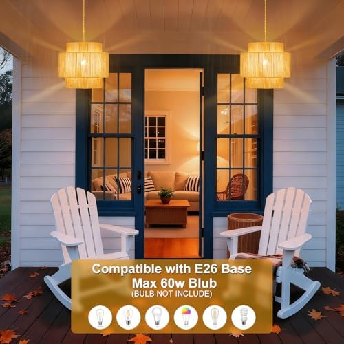 Boho Plug in Pendant Light Dimmable,Hanging Lamp for Bedroom - Image 6