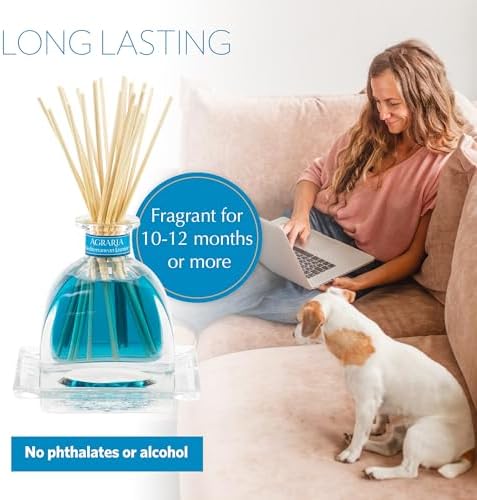AGRARIA Mediterranean Jasmine AirEssence Reed Diffuser Set, 7.4 fl oz - Image 4