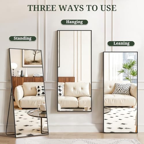Mirror Full Length 56"x21", Rectangle Full Body Floor Mirrors with Stand - Image 6