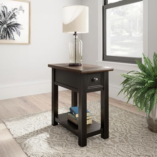 Signature Design by Ashley Narrow Chairside End Table with Charging Station - Image 2